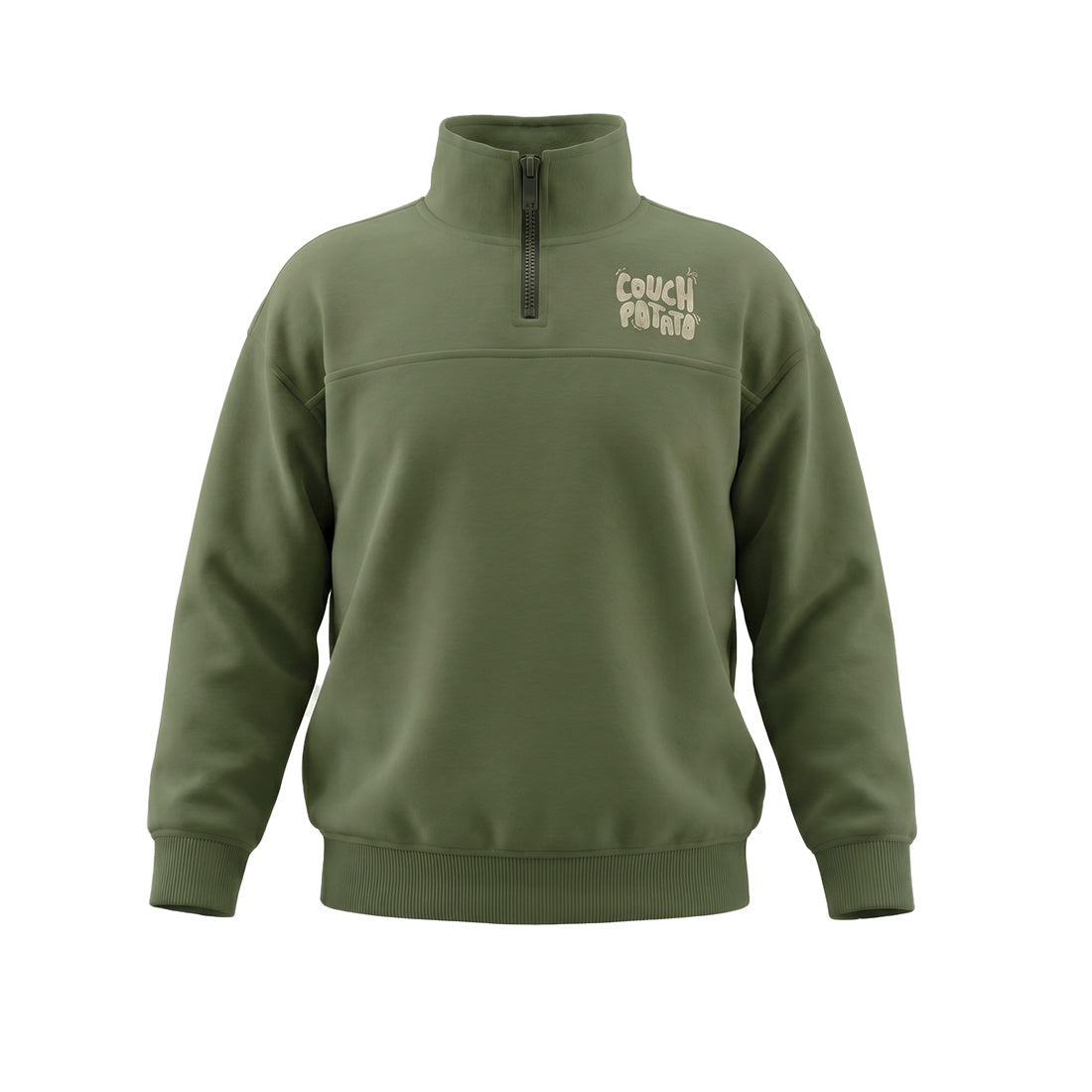 Your Wishes Solid Collar Sweater Olivine