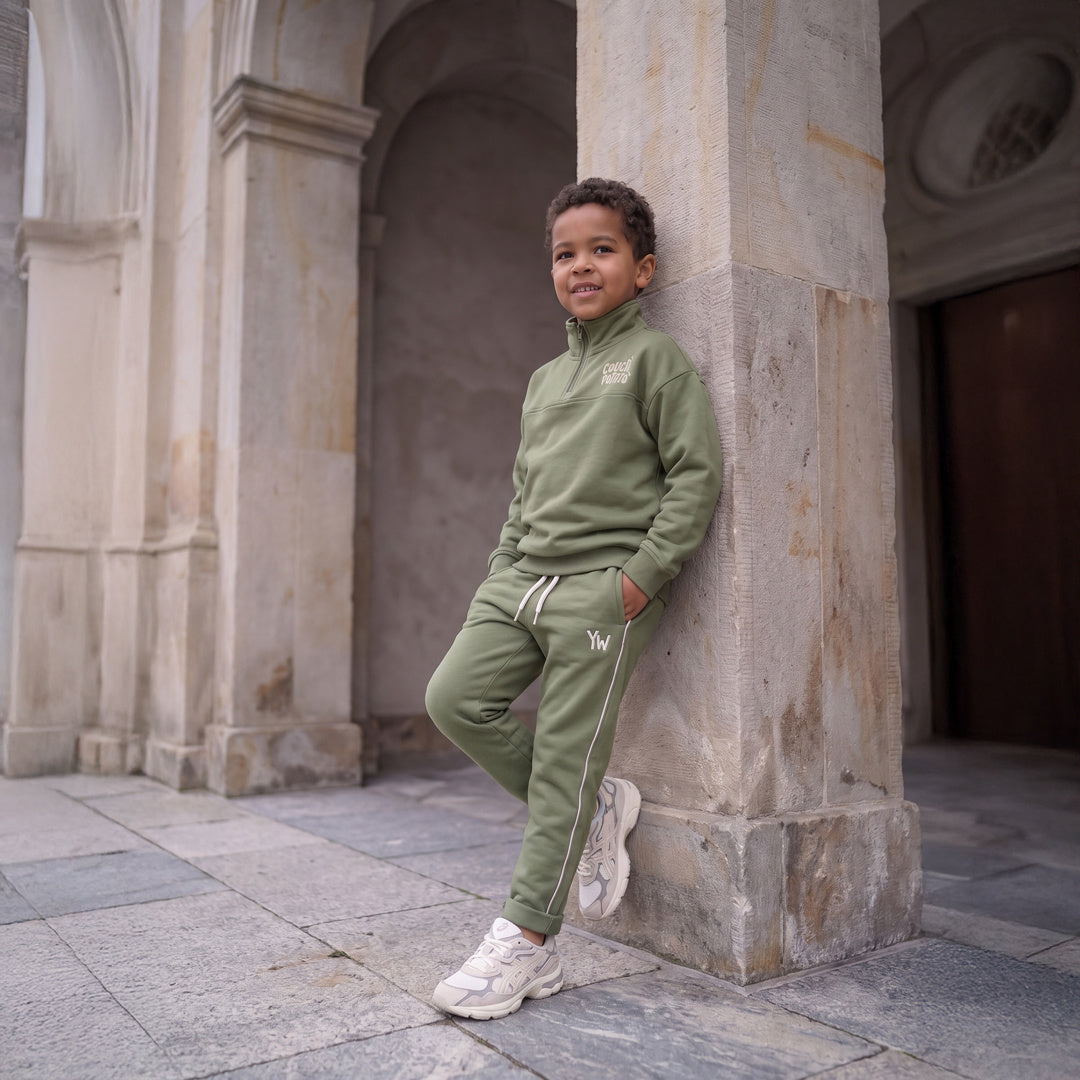 Your Wishes Solid Collar Sweater Olivine