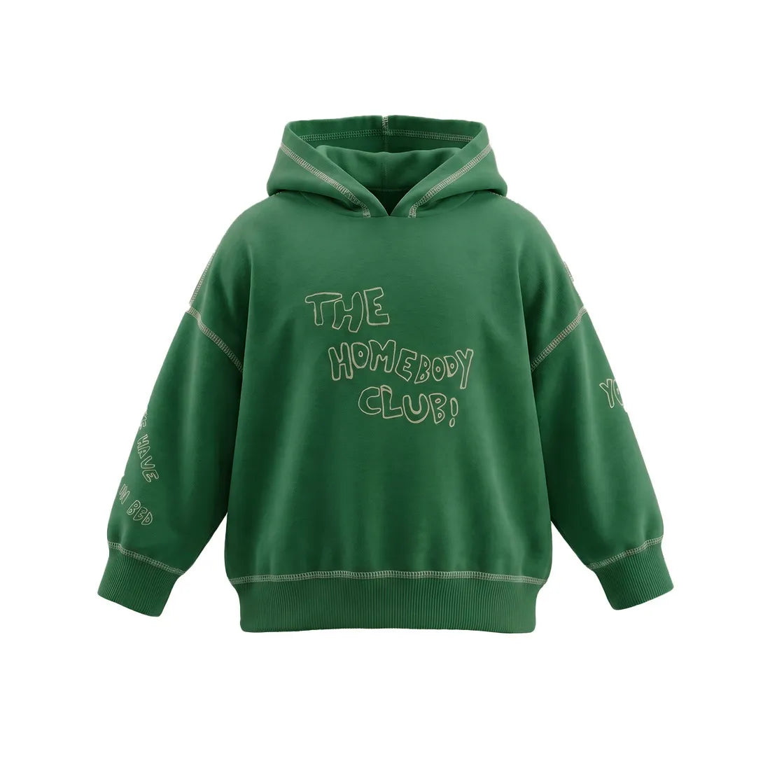 Oversized Hoodie French Knit Hunter Green