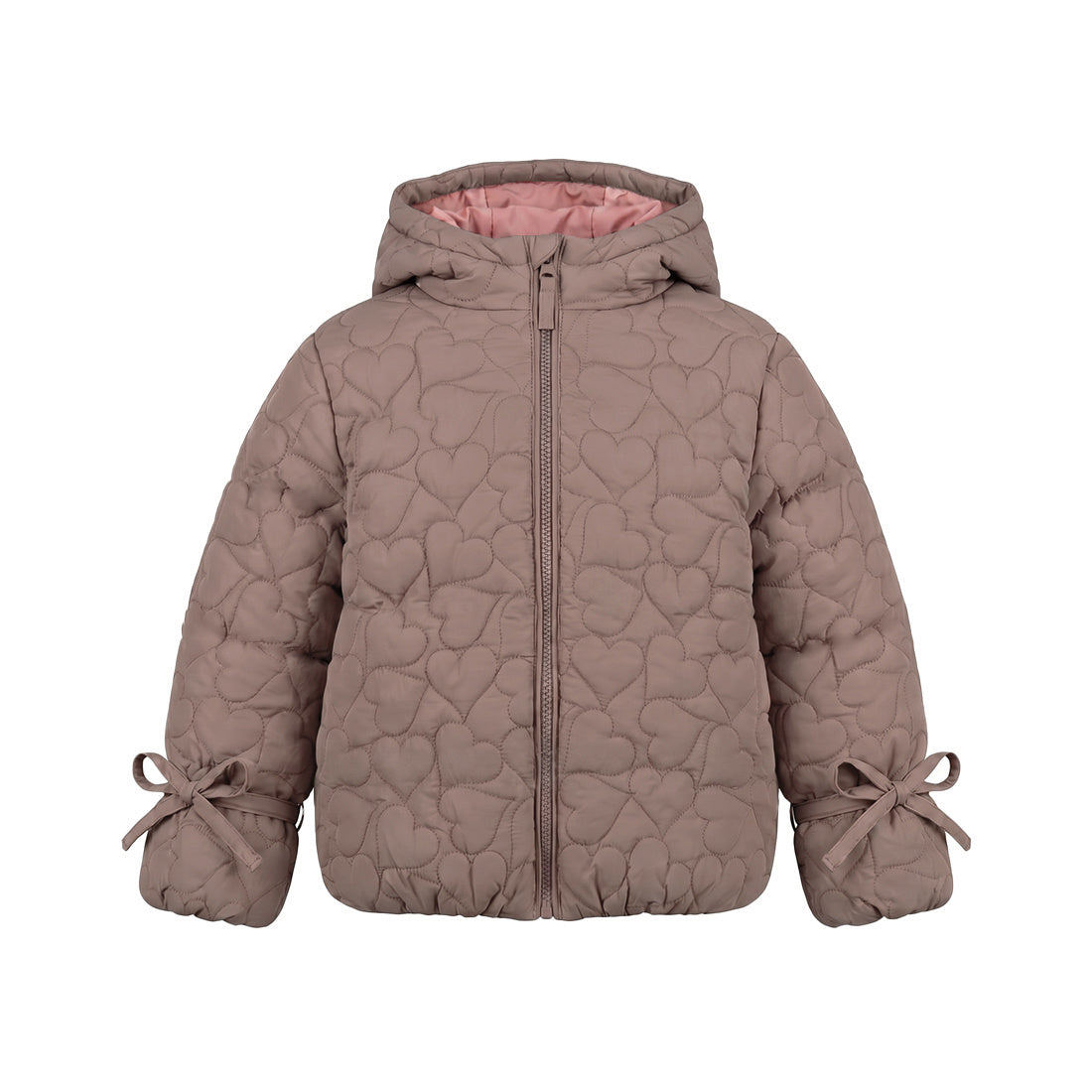Your Wishes Love Quilting Tie Puffer Coat Ginger Snap