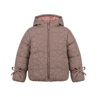 Your Wishes Love Quilting Tie Puffer Coat Ginger Snap