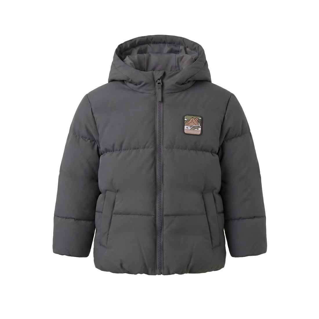 Your Wishes Puffer Coat Solid Blue