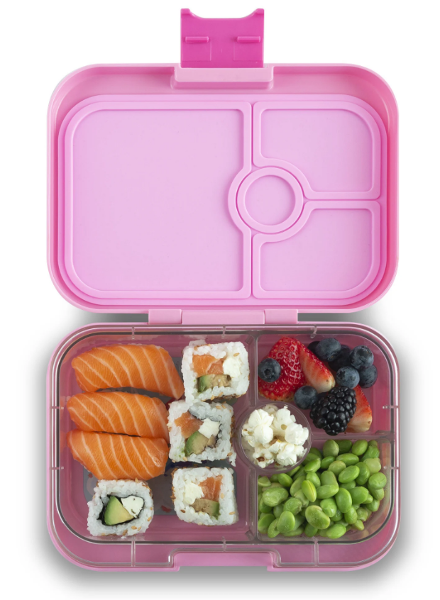 Yumbox Panino broodtrommel 4 vakken Power Roze Regenboog Tray